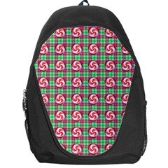 Peppermint Candy Green Plaid Backpack Bag by snowwhitegirl