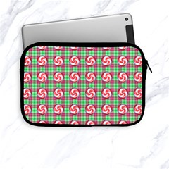 Peppermint Candy Green Plaid Apple Ipad Mini Zipper Cases by snowwhitegirl