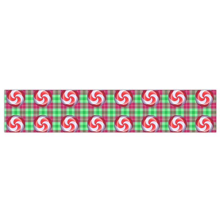 Peppermint Candy Green Plaid Small Flano Scarf