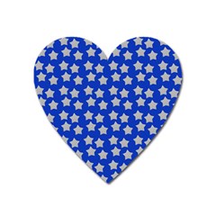 Silver Stars Royal Blue Heart Magnet by snowwhitegirl