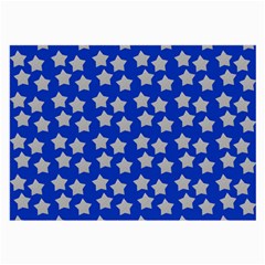 Silver Stars Royal Blue Large Glasses Cloth by snowwhitegirl