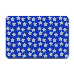 Silver Stars Royal Blue Small Doormat  by snowwhitegirl