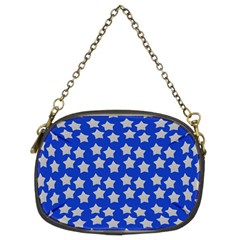 Silver Stars Royal Blue Chain Purse (two Sides) by snowwhitegirl