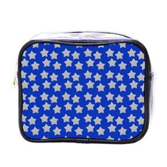 Silver Stars Royal Blue Mini Toiletries Bag (one Side) by snowwhitegirl