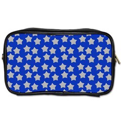 Silver Stars Royal Blue Toiletries Bag (two Sides) by snowwhitegirl