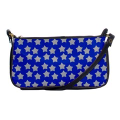 Silver Stars Royal Blue Shoulder Clutch Bag by snowwhitegirl