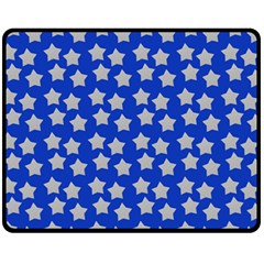 Silver Stars Royal Blue Fleece Blanket (medium) 