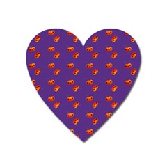 Kawaii Pumpkin Purple Heart Magnet by snowwhitegirl