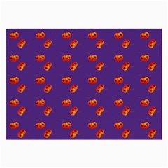 Kawaii Pumpkin Purple Large Glasses Cloth (2-side) by snowwhitegirl