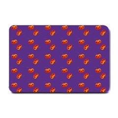 Kawaii Pumpkin Purple Small Doormat  by snowwhitegirl