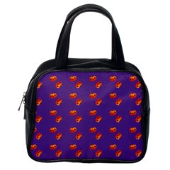 Kawaii Pumpkin Purple Classic Handbag (one Side) by snowwhitegirl