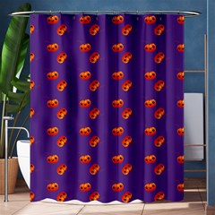 Kawaii Pumpkin Purple Shower Curtain 60  X 72  (medium)  by snowwhitegirl