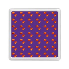 Kawaii Pumpkin Purple Memory Card Reader (square) by snowwhitegirl