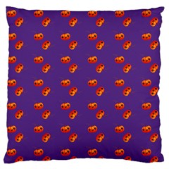 Kawaii Pumpkin Purple Standard Flano Cushion Case (one Side) by snowwhitegirl