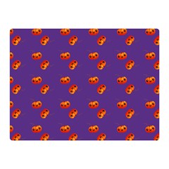 Kawaii Pumpkin Purple Double Sided Flano Blanket (mini)  by snowwhitegirl