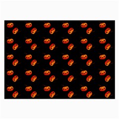 Kawaii Pumpkin Black Large Glasses Cloth by snowwhitegirl