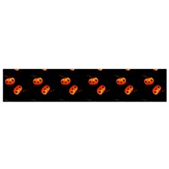 Kawaii Pumpkin Black Small Flano Scarf by snowwhitegirl