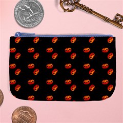 Kawaii Pumpkin Black Large Coin Purse by snowwhitegirl