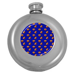 Kawaii Chips Blue Round Hip Flask (5 oz)