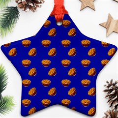 Kawaii Chips Blue Star Ornament (Two Sides)