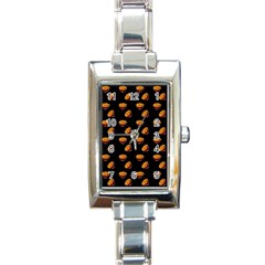 Kawaii Chips Black Rectangle Italian Charm Watch by snowwhitegirl