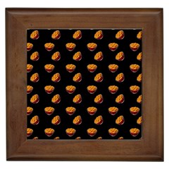 Kawaii Chips Black Framed Tiles by snowwhitegirl