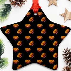 Kawaii Chips Black Ornament (star) by snowwhitegirl