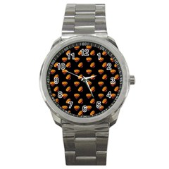 Kawaii Chips Black Sport Metal Watch by snowwhitegirl