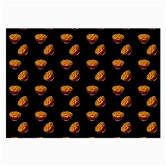 Kawaii Chips Black Large Glasses Cloth (2-side) by snowwhitegirl