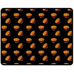 Kawaii Chips Black Fleece Blanket (medium)  by snowwhitegirl