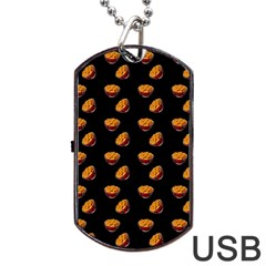 Kawaii Chips Black Dog Tag Usb Flash (two Sides) by snowwhitegirl