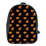 Kawaii Chips Black School Bag (XL) Front