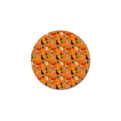 Halloween Treats Pattern Orange Golf Ball Marker (4 Pack) by snowwhitegirl