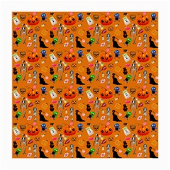 Halloween Treats Pattern Orange Medium Glasses Cloth by snowwhitegirl