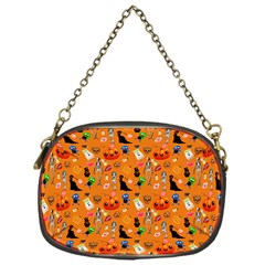 Halloween Treats Pattern Orange Chain Purse (one Side) by snowwhitegirl