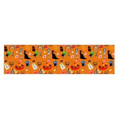 Halloween Treats Pattern Orange Satin Scarf (oblong) by snowwhitegirl