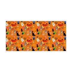 Halloween Treats Pattern Orange Yoga Headband by snowwhitegirl