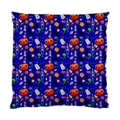 Halloween Treats Pattern Blue Standard Cushion Case (one Side) by snowwhitegirl