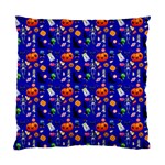 Halloween Treats Pattern Blue Standard Cushion Case (One Side) Front