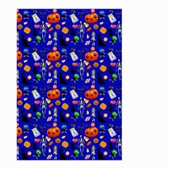 Halloween Treats Pattern Blue Small Garden Flag (two Sides) by snowwhitegirl