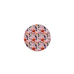 Halloween Treats Pattern Pink 1  Mini Magnets Front