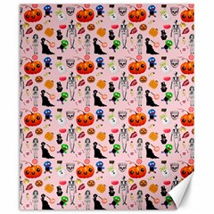 Halloween Treats Pattern Pink Canvas 20  X 24  by snowwhitegirl