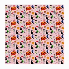 Halloween Treats Pattern Pink Medium Glasses Cloth (2-side)