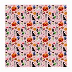 Halloween Treats Pattern Pink Medium Glasses Cloth (2-Side) Back