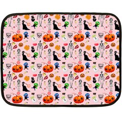 Halloween Treats Pattern Pink Double Sided Fleece Blanket (mini)  by snowwhitegirl