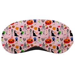 Halloween Treats Pattern Pink Sleeping Masks