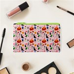 Halloween Treats Pattern Pink Cosmetic Bag (XS) Front