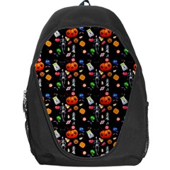 Halloween Treats Pattern Black Backpack Bag by snowwhitegirl