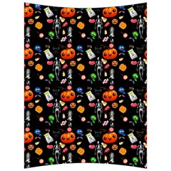 Halloween Treats Pattern Black Back Support Cushion by snowwhitegirl