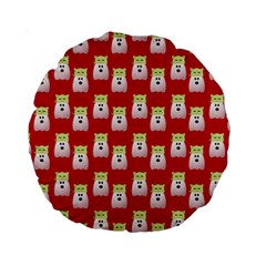 Ghost Pet Red Standard 15  Premium Round Cushions by snowwhitegirl